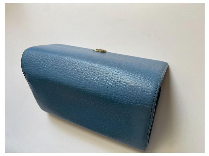 Gucci Marmont Leder Geldbörse Blau - Ansicht 6