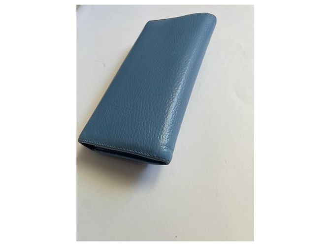 Gucci Marmont Leder Geldbörse Blau - Ansicht 7