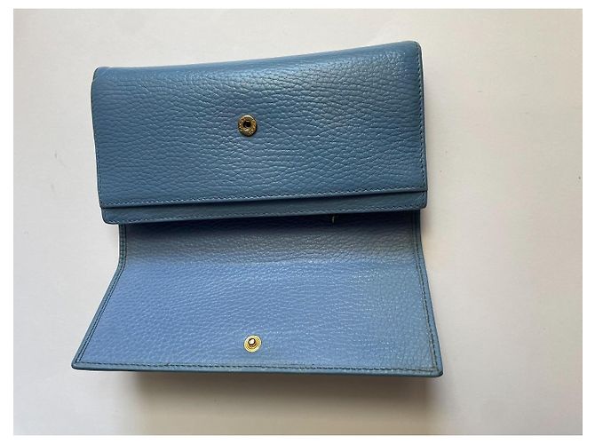 Gucci Marmont Leder Geldbörse Blau - Ansicht 8