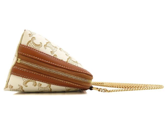 Céline Bolso de hombro clutch con cadena Celine Blanco - vista 3