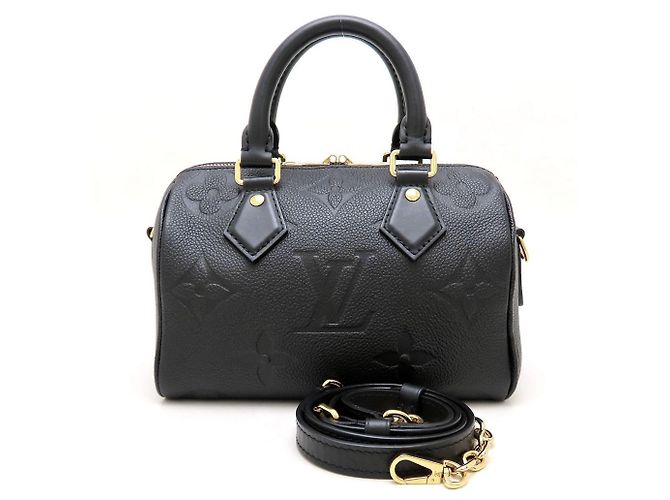 Borsa Louis Vuitton Monogram Empreinte Speedy Bandoulière 20 Nero - vista 2