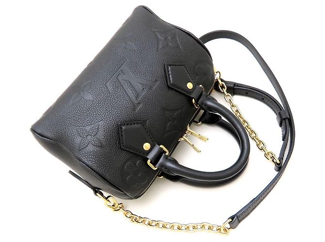 Borsa Louis Vuitton Monogram Empreinte Speedy Bandoulière 20 Nero - vista 5