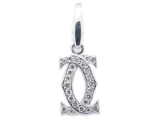 Pendente Cartier 2C Diamanti in Oro Bianco 18K - vista 2
