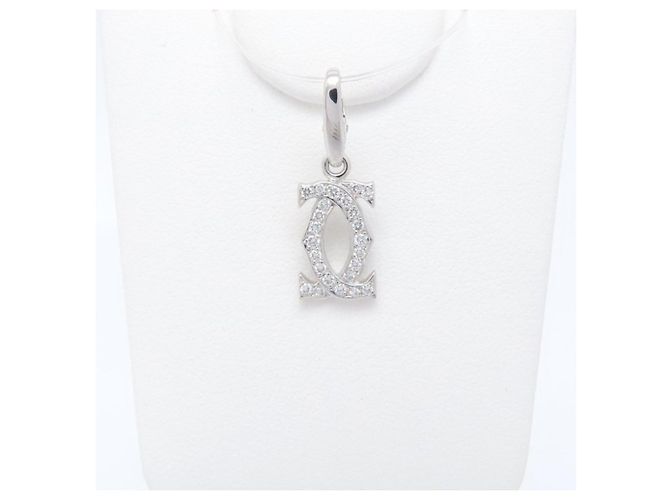 Pendente Cartier 2C Diamanti in Oro Bianco 18K - vista 3