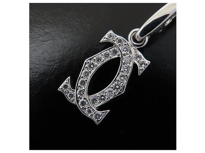 Pendente Cartier 2C Diamanti in Oro Bianco 18K - vista 4