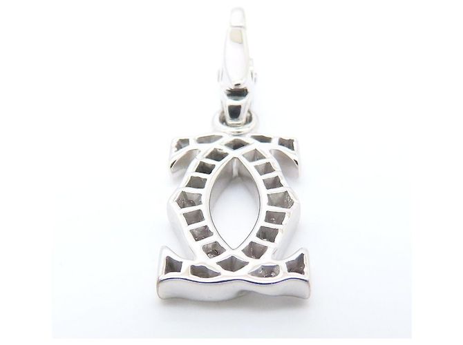 Pendente Cartier 2C Diamanti in Oro Bianco 18K - vista 5