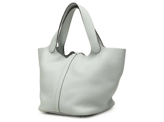 Hermès Sac à main Hermes Picotin Lock Marron Bleu clair - vue 2