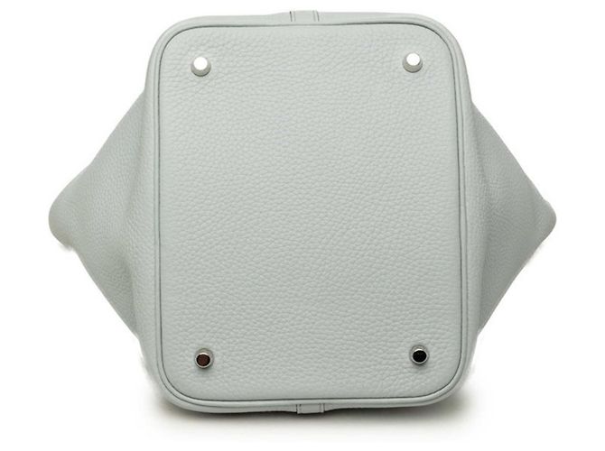Hermès Sac à main Hermes Picotin Lock Marron Bleu clair - vue 3