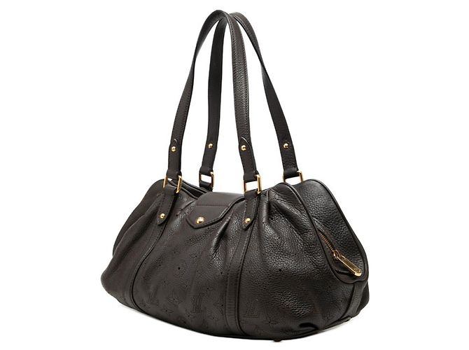 Borsa Louis Vuitton Monogram Mahina Lunar PM Marrone Cioccolato Monogramma - vista 2