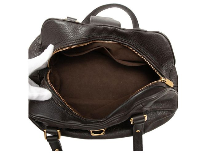 Borsa Louis Vuitton Monogram Mahina Lunar PM Marrone Cioccolato Monogramma - vista 4