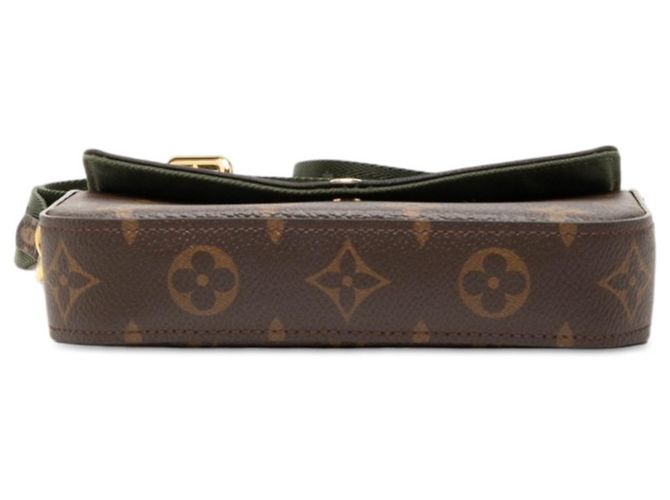 Borsa a tracolla Louis Vuitton Monogram Multi Pochette Felicie Marrone Cachi Monogramma - vista 3