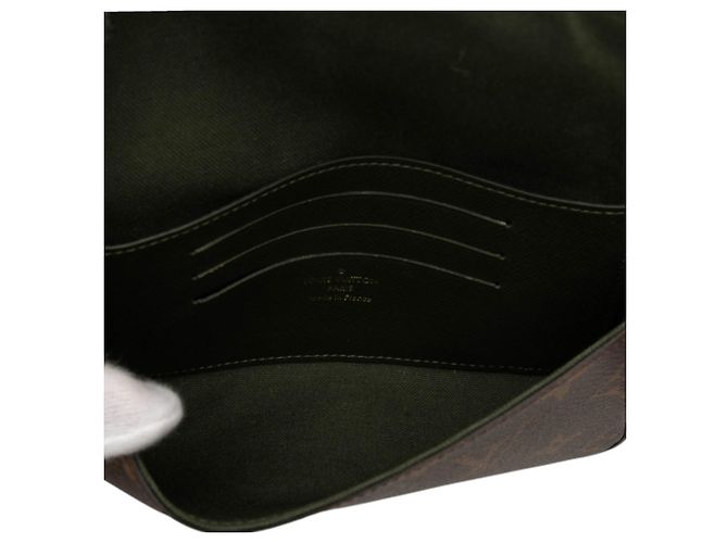 Borsa a tracolla Louis Vuitton Monogram Multi Pochette Felicie Marrone Cachi Monogramma - vista 4