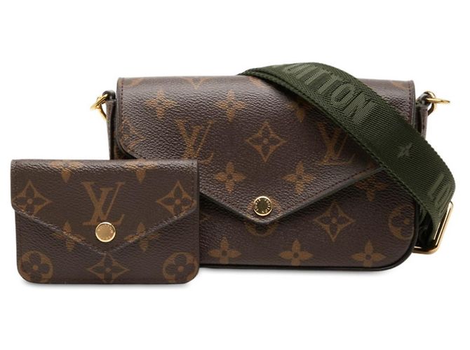 Borsa a tracolla Louis Vuitton Monogram Multi Pochette Felicie Marrone Cachi Monogramma - vista 6