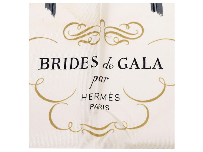 Hermès Hermes Carre 90 Brides de Gala Ceremonial Bridle Scarf Rosa Bianco Multicolore - vista 7