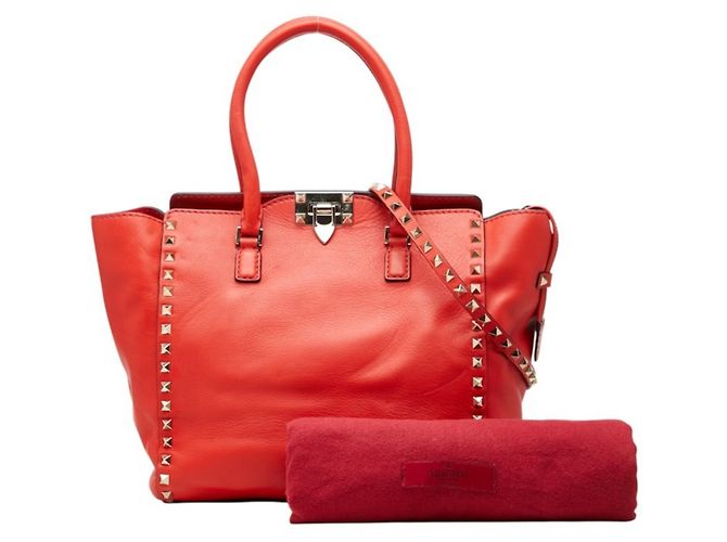 Valentino Rockstud Handtasche Rot - Ansicht 13