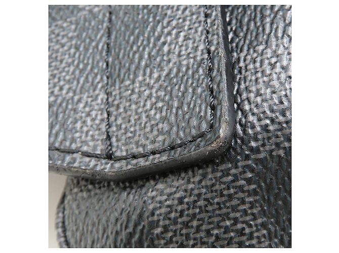 Borsa a tracolla Louis Vuitton Damier Graphite Avenue Marrone Nero - vista 14