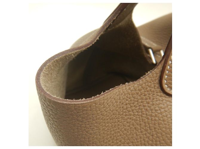 Hermès Bolso Hermes Picotin Lock MM Gris pardo - vista 11