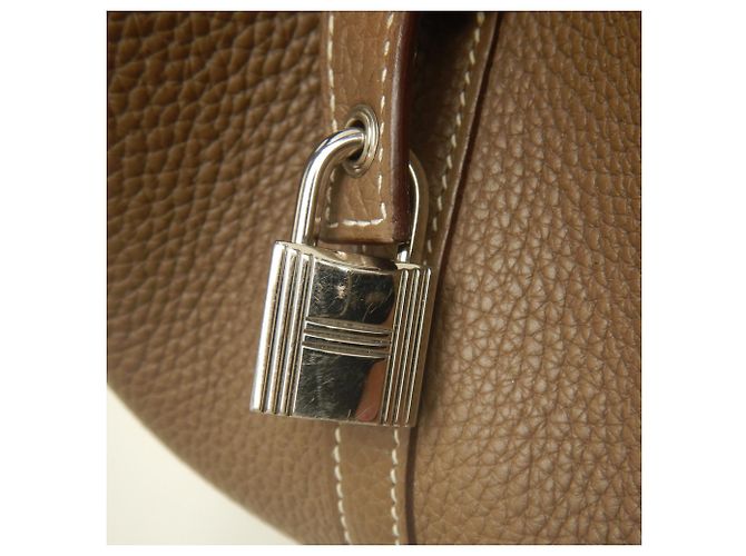 Hermès Bolso Hermes Picotin Lock MM Gris pardo - vista 12
