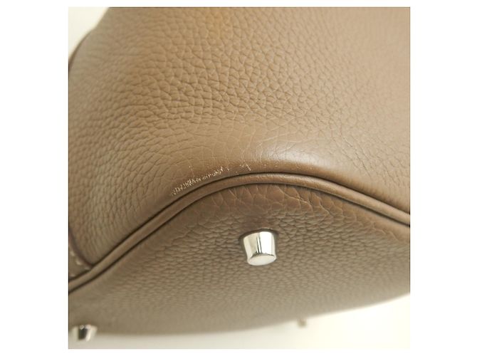 Hermès Bolso Hermes Picotin Lock MM Gris pardo - vista 14