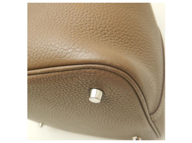 Hermès Bolso Hermes Picotin Lock MM Gris pardo - vista 15