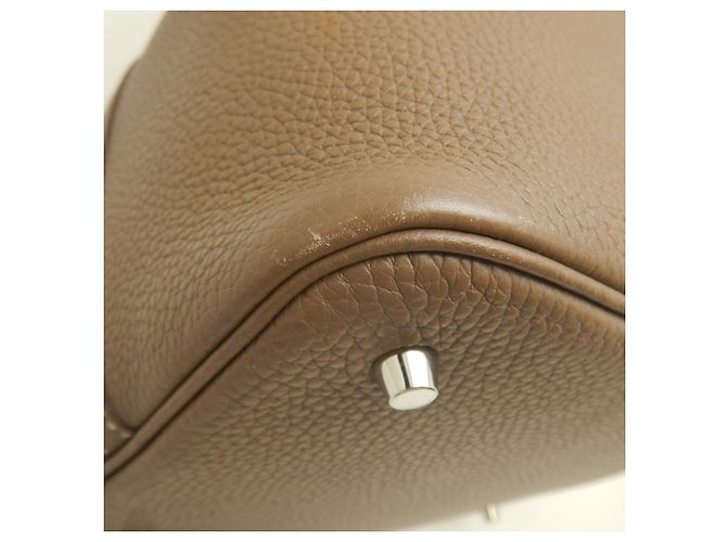 Hermès Bolso Hermes Picotin Lock MM Gris pardo - vista 16