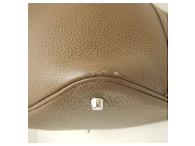 Hermès Bolso Hermes Picotin Lock MM Gris pardo - vista 17