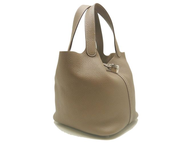 Hermès Bolso Hermes Picotin Lock MM Gris pardo - vista 2
