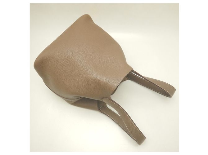 Hermès Bolso Hermes Picotin Lock MM Gris pardo - vista 3