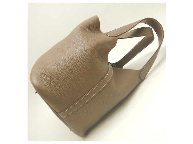Hermès Bolso Hermes Picotin Lock MM Gris pardo - vista 4