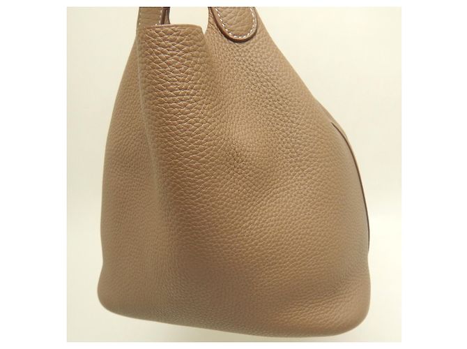 Hermès Bolso Hermes Picotin Lock MM Gris pardo - vista 7