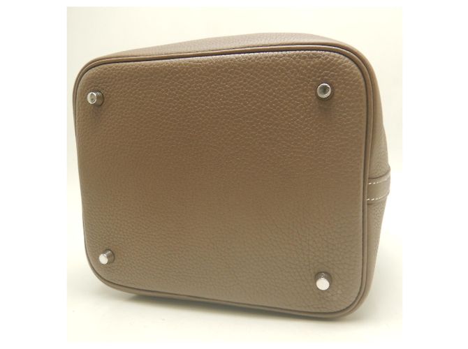 Hermès Bolso Hermes Picotin Lock MM Gris pardo - vista 8