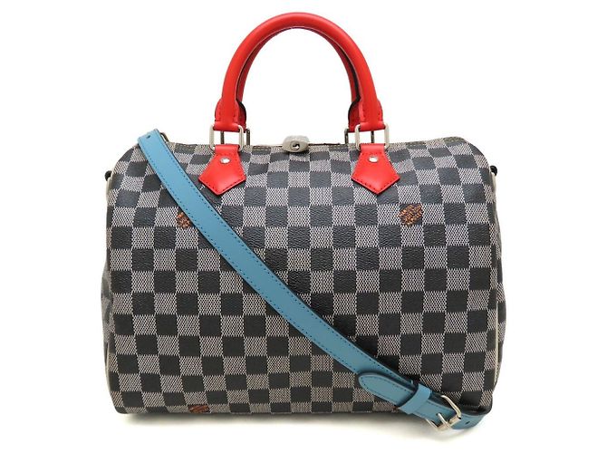 Borsa Louis Vuitton Damier Speedy Bandoulière Nero Multicolore - vista 2