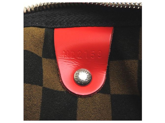 Borsa Louis Vuitton Damier Speedy Bandoulière Nero Multicolore - vista 9
