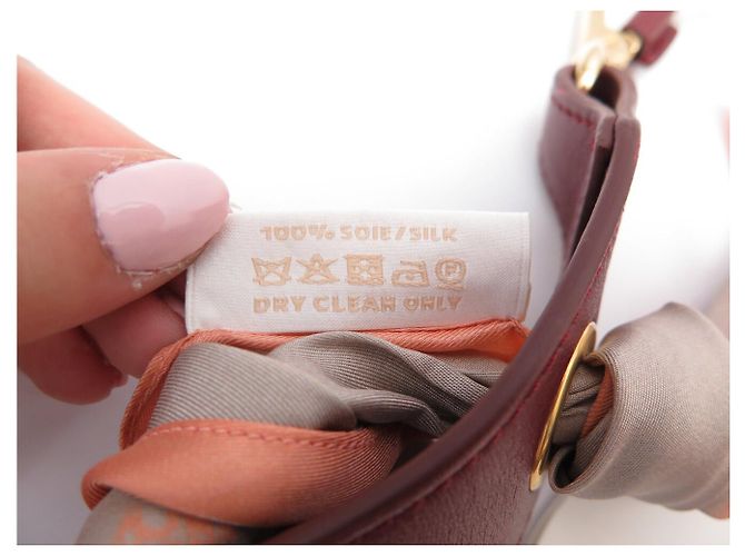 Chloé NEW CHLOE BROWN LEATHER SHOULDER STRAP AND SILK SCARF FOR BAG STRAP - view 7