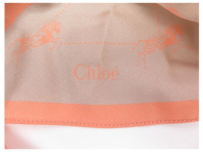 Chloé NEW CHLOE BROWN LEATHER SHOULDER STRAP AND SILK SCARF FOR BAG STRAP - view 8