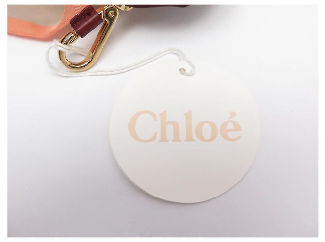 Chloé NEW CHLOE BROWN LEATHER SHOULDER STRAP AND SILK SCARF FOR BAG STRAP - view 9