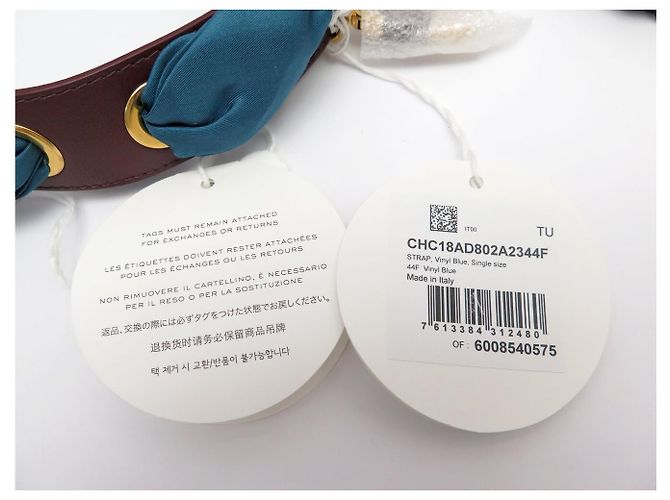 Chloé NEUF ANSE BANDOULIERE CHLOE EN CUIR MARRON & FOULARD EN SOIE PR SAC STRAP - vue 12