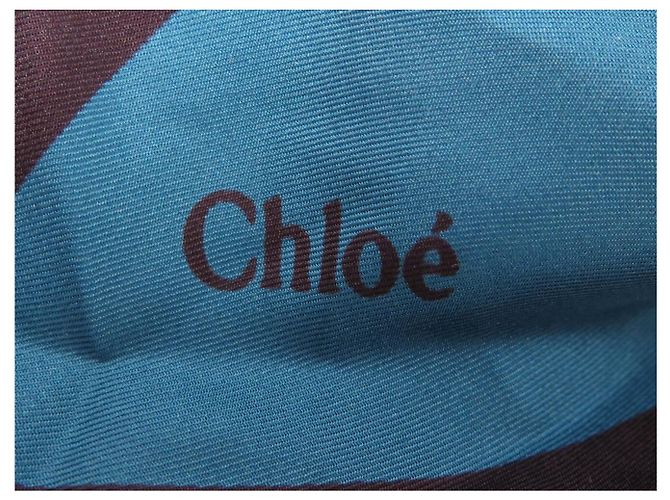 Chloé NEUF ANSE BANDOULIERE CHLOE EN CUIR MARRON & FOULARD EN SOIE PR SAC STRAP - vue 5