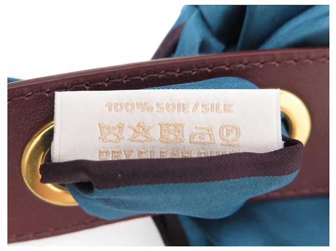 Chloé NEUF ANSE BANDOULIERE CHLOE EN CUIR MARRON & FOULARD EN SOIE PR SAC STRAP - vue 7