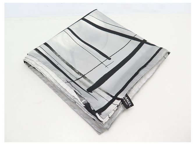 NEU CHANEL 31 RU CAMBON CC LOGO QUADRATISCHES TUCH 90 SEIDE BOX SILK SCARF - Ansicht 8