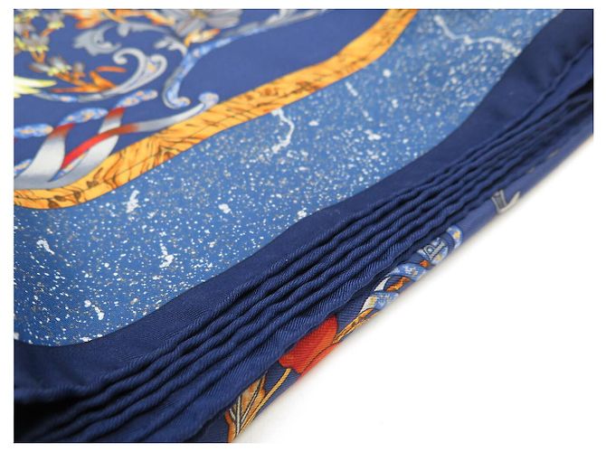Hermès FOULARD HERMES PIERRES D'ORIENT ET D'OCCIDENT ZOE PAUWELS CARRE 90 CM Blu - vista 12