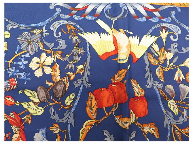 Hermès FOULARD HERMES PIERRES D'ORIENT ET D'OCCIDENT ZOE PAUWELS CARRE 90 CM Blu - vista 14