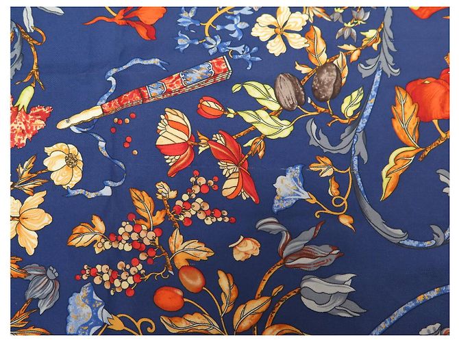 Hermès FOULARD HERMES PIERRES D'ORIENT ET D'OCCIDENT ZOE PAUWELS CARRE 90 CM Blu - vista 15
