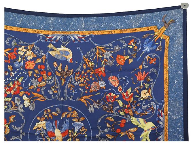 Hermès FOULARD HERMES PIERRES D'ORIENT ET D'OCCIDENT ZOE PAUWELS CARRE 90 CM Blu - vista 3