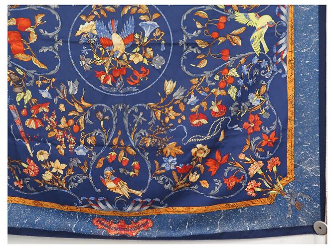 Hermès FOULARD HERMES PIERRES D'ORIENT ET D'OCCIDENT ZOE PAUWELS CARRE 90 CM Blu - vista 4