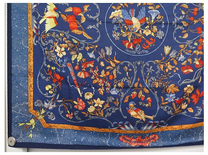 Hermès FOULARD HERMES PIERRES D'ORIENT ET D'OCCIDENT ZOE PAUWELS CARRE 90 CM Blu - vista 5