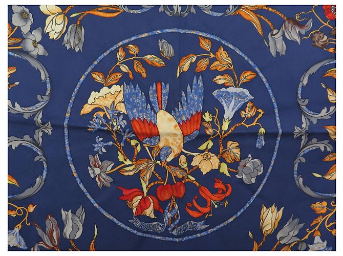 Hermès FOULARD HERMES PIERRES D'ORIENT ET D'OCCIDENT ZOE PAUWELS CARRE 90 CM Blu - vista 9