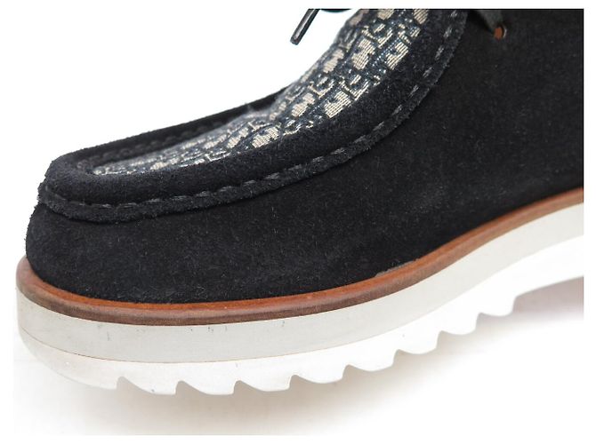 Autre Marque SAPATOS DIOR BATEAUX 3DE311ZHQ 41 IT 42 FR DERBY EM LONA OBLIQUE Preto - vista 11