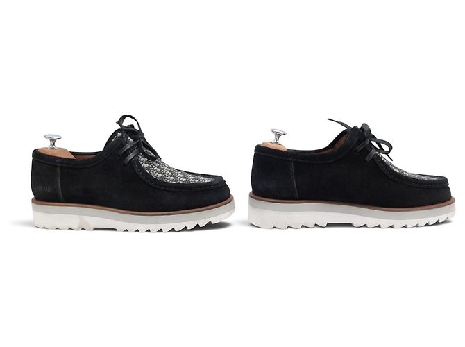 Autre Marque SAPATOS DIOR BATEAUX 3DE311ZHQ 41 IT 42 FR DERBY EM LONA OBLIQUE Preto - vista 3