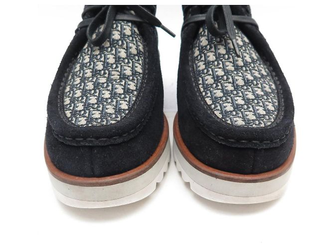 Autre Marque SAPATOS DIOR BATEAUX 3DE311ZHQ 41 IT 42 FR DERBY EM LONA OBLIQUE Preto - vista 4